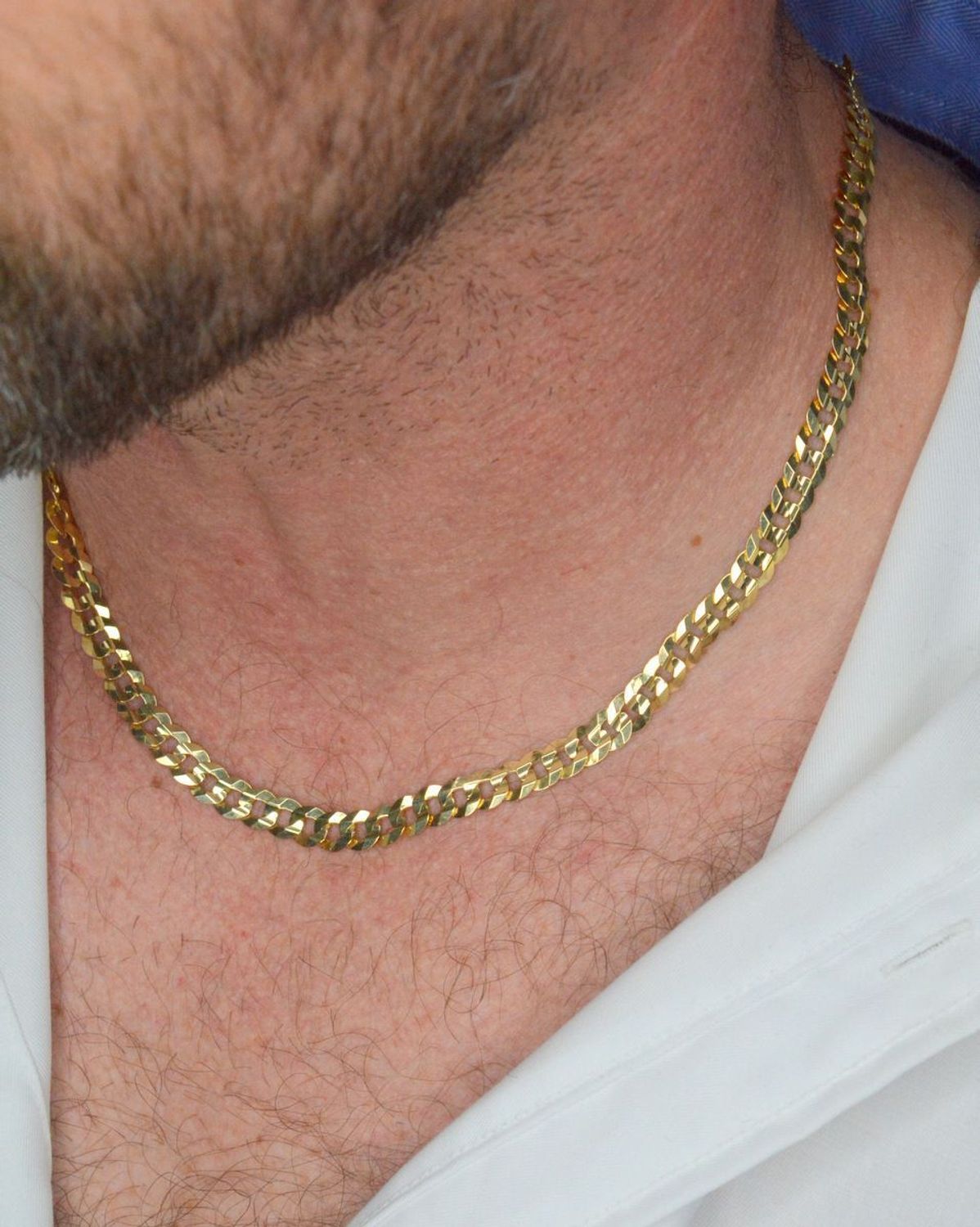 Złoty łańcuszek splot pancerka próba 375 6,5mm Klasyczny łańcuszek pancerka, wykonany z żółtego złota próby 375 o wadze około 20,71g.  LA 430K 375 6,5mm.jpg